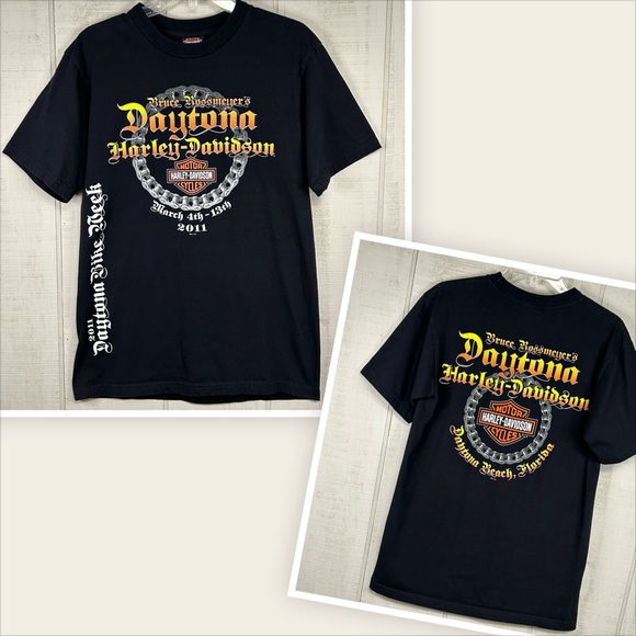 Harley-Davidson Other - Vtg Harley Davidson Mens Y2K T Shirt‎ Size M Daytona Beach Bike Week Biker USA